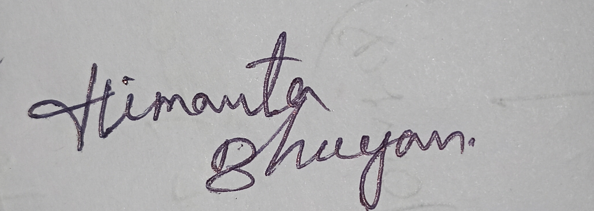 Signature - Himanta Bhuyan